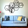 Cuadro Árbol Hexagonal – 6 piezas, 130 × 90 cm